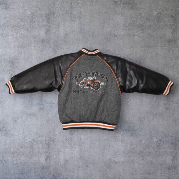 Harley-Davidson Toddler Bomber Jacket – Size 3T – Black with Embroidery - Picture 10 of 16
